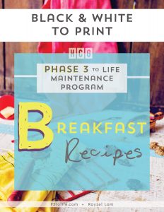 Breakfast Recipes B&W PRINT