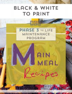 Main Meal Recipes B&W PRINT