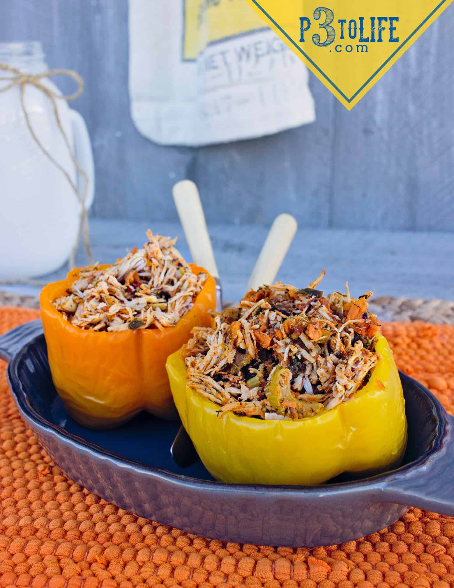 Phase 3 hCG Diet Main Meals: Buffalo Style Stuffed Peppers - 6 P3tolife | 393 cal | 42g protein | 13g fat | net - Phase 3 to hCG Maintenance Program